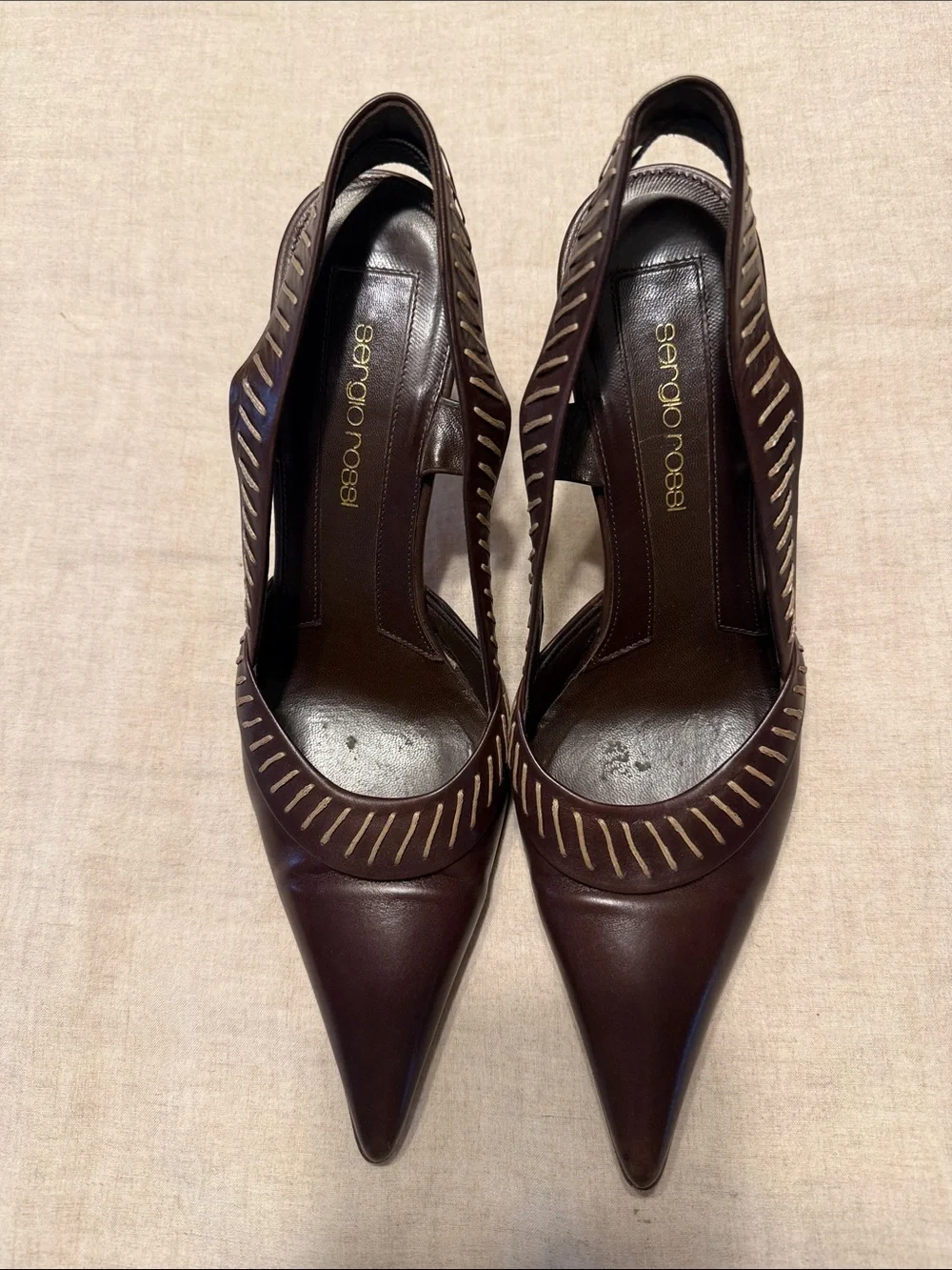 Brown Sling-Back Heels